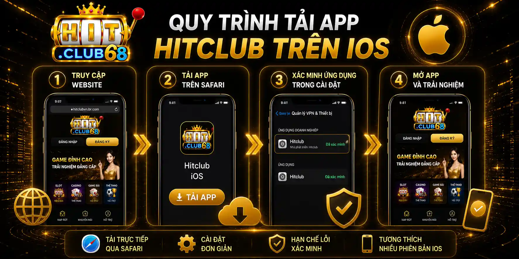 Quy trình tải app Hitclub trên iOS tối ưu 2026