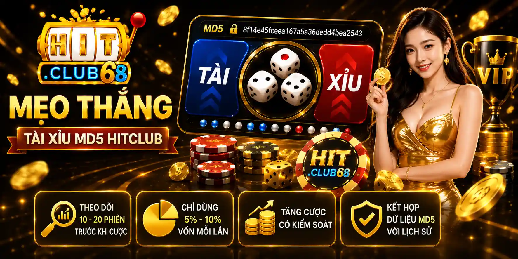 Bật mí mẹo thắng khi chơi game Tài xỉu MD5 Hitclub Bật mí mẹo thắng khi chơi game Tài xỉu MD5 Hitclub